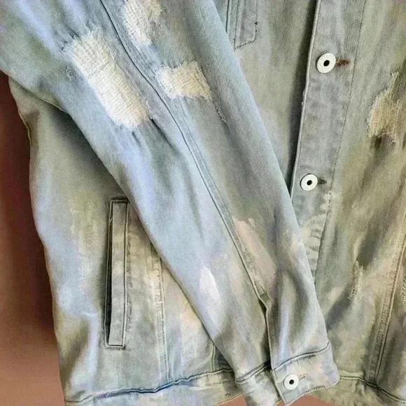 NEW Staple Pigeon Light Blue Denim Jacket Men's Size 3XL Lobg Sleeve - Picture 3 of 16